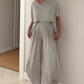 Women's Solid Loose Short Sleeve Top & Wide Leg Pants 2-Piece Set