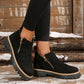 💗Last Day Hot Sale💗✨Women's Round-Toe Ankle Boots with Side Zipper
