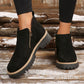 💗Last Day Hot Sale💗✨Women's Round-Toe Ankle Boots with Side Zipper