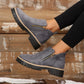 💗Last Day Hot Sale💗✨Women's Round-Toe Ankle Boots with Side Zipper