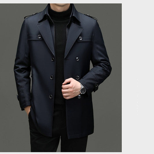 ⏳Limited-time special price £69.99⏰Men's Medium-Length Trench Coat with Detachable Inner