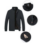 🧥🧥Men's Solid Color Zip Up Warm Jacket