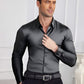 🔥LAST DAY SALE 60% OFF🔥High Quality Men's Four Seasons Solid Color Lapel Long Sleeve Button Shirt