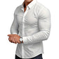 🔥LAST DAY SALE 60% OFF🔥High Quality Men's Four Seasons Solid Color Lapel Long Sleeve Button Shirt