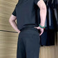 Men’s Casual Ice Silk Stretch T-Shirt & Pants Two-Piece Set