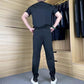 Men’s Casual Ice Silk Stretch T-Shirt & Pants Two-Piece Set