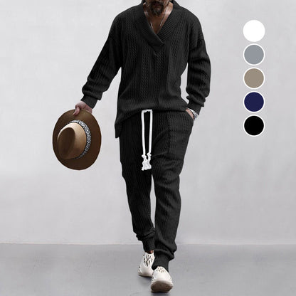 💥Arrived Today-SAVE 66%💥Men's 2-Piece V-Neck Baggy Sweatshirt & Joggers Set