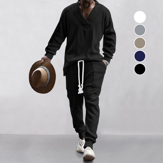 💥Arrived Today-SAVE 66%💥Men's 2-Piece V-Neck Baggy Sweatshirt & Joggers Set