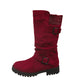👢 Pull On & Go | Women's Slouchy Faux Suede Mid-Calf Boots