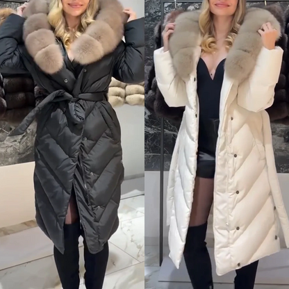 🔥New Arrivals Offer-High-quality women's elegant casual cotton coat with fur collar