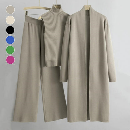 Fashion Trio - Sleeveless Tank Top, Cardigan, and Trousers💕High elasticity, high quality✈️Free shipping