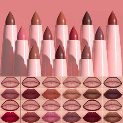 🔥Hot Sale Deals- 12-Color Matte Lipstick & Lip Liner Set (Wood-Cased)