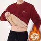 🔥 High-quality, warm, fleece-lined base layer sweatshirt for men