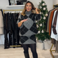 ✨ Diamond-patterned knit sweater and skirt 2-piece set – Effortless Stylish Outfit in One👚Free shipping✨