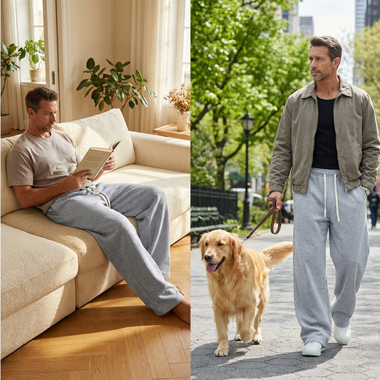 👌 Easy Fit, Everyday Utility | Men's Loose-Fit Drawstring Pocket Pants