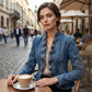 🧥 LIMITED-TIME 60% OFF! ✨ Women's Denim Jacket – Open-Front, Ruffle Trim, Lightweight, Classic Wash ✨