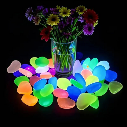 🥳2026 HOT SALE🥳💞60K+ SOLD!🌈🌙 55% OFF! 1000PCS Glow-in-Dark Pebbles – Vibrant multicolor, eco-friendly resin. Safe for kids & pets. Transform your garden into a starry night sky. A enchanting gift. 🎁🕊️