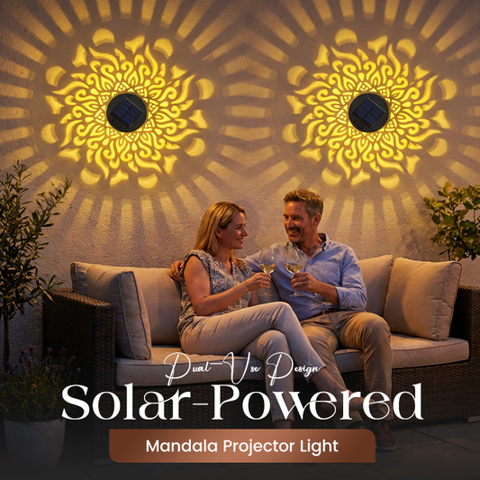 📢📢59% OFF !!!⏰Solar-Powered Mandala Projector Light