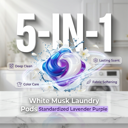 ✨2026 Hot Sale 55% OFF🔥5-in-1 White Musk Laundry Detergent Pods (80PCS)