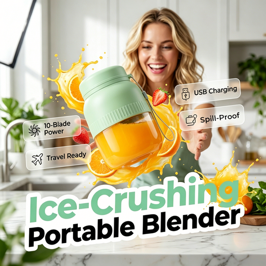 🔥Limited time offer: 56% off❗️ Portable smoothie maker with 10 blades, ice crusher, and retractable straw✅