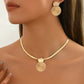 💎  Modern Chic Necklace & Earring Set – Gold finish, geometric design & lightweight – perfect for daily elegance or gifting 💫✨