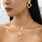 💎  Modern Chic Necklace & Earring Set – Gold finish, geometric design & lightweight – perfect for daily elegance or gifting 💫✨