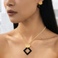 💎  Modern Chic Necklace & Earring Set – Gold finish, geometric design & lightweight – perfect for daily elegance or gifting 💫✨