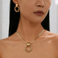 💎  Modern Chic Necklace & Earring Set – Gold finish, geometric design & lightweight – perfect for daily elegance or gifting 💫✨