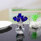 Everlasting Crystal Rose Flower Figurine in Vase