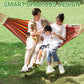Versatile indoor/outdoor hammock (with stand)—features a portable, space-saving, and durable steel stand; suitable for indoor, outdoor, and patio use; 500 lb weight capacity (Tropical Style).