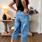 👖 LIMITED-TIME 55% OFF! ✨ Women's Casual Stretchy Cropped Denim Pants – Barrel Fit, Mid-Waist, Multi-Pockets 🌿