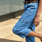 👖 LIMITED-TIME 55% OFF! ✨ Women's Casual Stretchy Cropped Denim Pants – Barrel Fit, Mid-Waist, Multi-Pockets 🌿