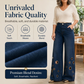 👖✨ Plus Size High Waist Stretch Straight Jeans – 60% OFF! Vintage wide leg, metal ring detail, button fly – all-season comfort for every body.