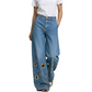 👖✨ Plus Size High Waist Stretch Straight Jeans – 60% OFF! Vintage wide leg, metal ring detail, button fly – all-season comfort for every body.