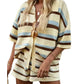 👗 57% OFF NOW!⏰Women's Color-Blocked Striped Knit Casual 2-Piece Set👚🩳