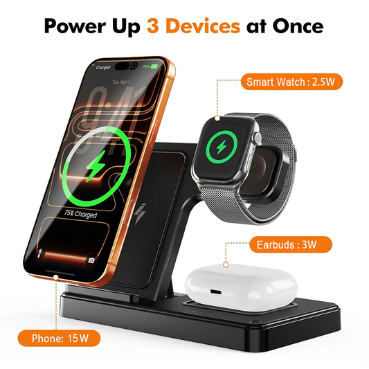 💥 59% OFF NOW ⚡ 3-IN-1 Foldable Wireless Charging Stand