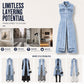 🎉NEW HOT SALE — Over 58K Sold! 💞 Women Sleeveless High Slit Denim Vest Dress Longline Jean Jacket