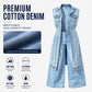 🎉NEW HOT SALE — Over 58K Sold! 💞 Women Sleeveless High Slit Denim Vest Dress Longline Jean Jacket