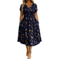 💃Limited-Time 60% OFF 🛍️Women's V-Neck Floral Print Dress with Twist Waist