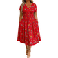 💃Limited-Time 60% OFF 🛍️Women's V-Neck Floral Print Dress with Twist Waist