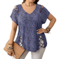 ⏰Last Day Sale 57% Off💃Women's T-shirt with leopard pattern, loose fit, V-neck