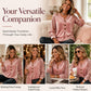 ⌛Limited-Time Offer-Women's Casual Long-Sleeve Velvet Blouse with an Elegant V-Neck
