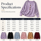 ⌛Limited-Time Offer-Women's Casual Long-Sleeve Velvet Blouse with an Elegant V-Neck
