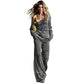 💖Latest Design💫 Casual Striped Set – Tank Top + Striped Top + Wide-Leg Pants