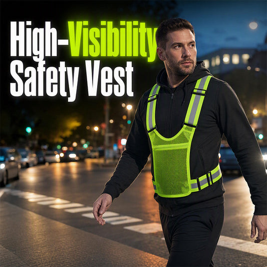 📢📢 52% OFF !! ⏰High Visibility Reflective Vest Adjustable Safety Running Gear with Pocket