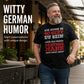 Casual German Slogan Crewneck Short Sleeve T-Shirt
