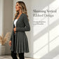 ✨ Effortless Comfort | Women's Textured-Knit Open-Front Cardigan