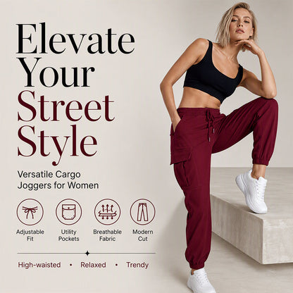 ⏰Last Day Sale 60% Off💃 Women's Casual Drawstring Waist Cargo Pants – Relaxed Utility Style With Comfortable Everyday Fit 👖