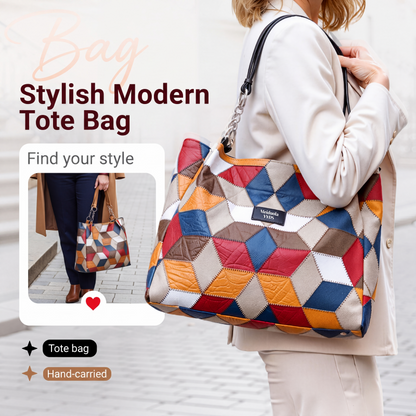 ⏰Last Day Sale 60% Off💃 Women's Geometric Tote Bag – Large Capacity Stylish Handbag For Everyday Elegance👜