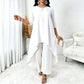 ⏰Last Day 60% Off💃Women's Chic Asymmetrical Top & Wide-Leg Pants Set